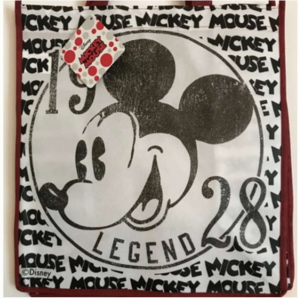 Disney Mickey Mouse Shopper Tote Bag Vintage Retro 1928 Grocery Beach Shopping